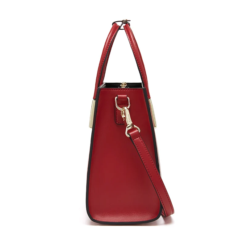 Designer de metal nó alça feminina bolsas de couro crossbody sacos para mulheres ombro mensageiro sacos de senhoras topo-alça saco vermelho