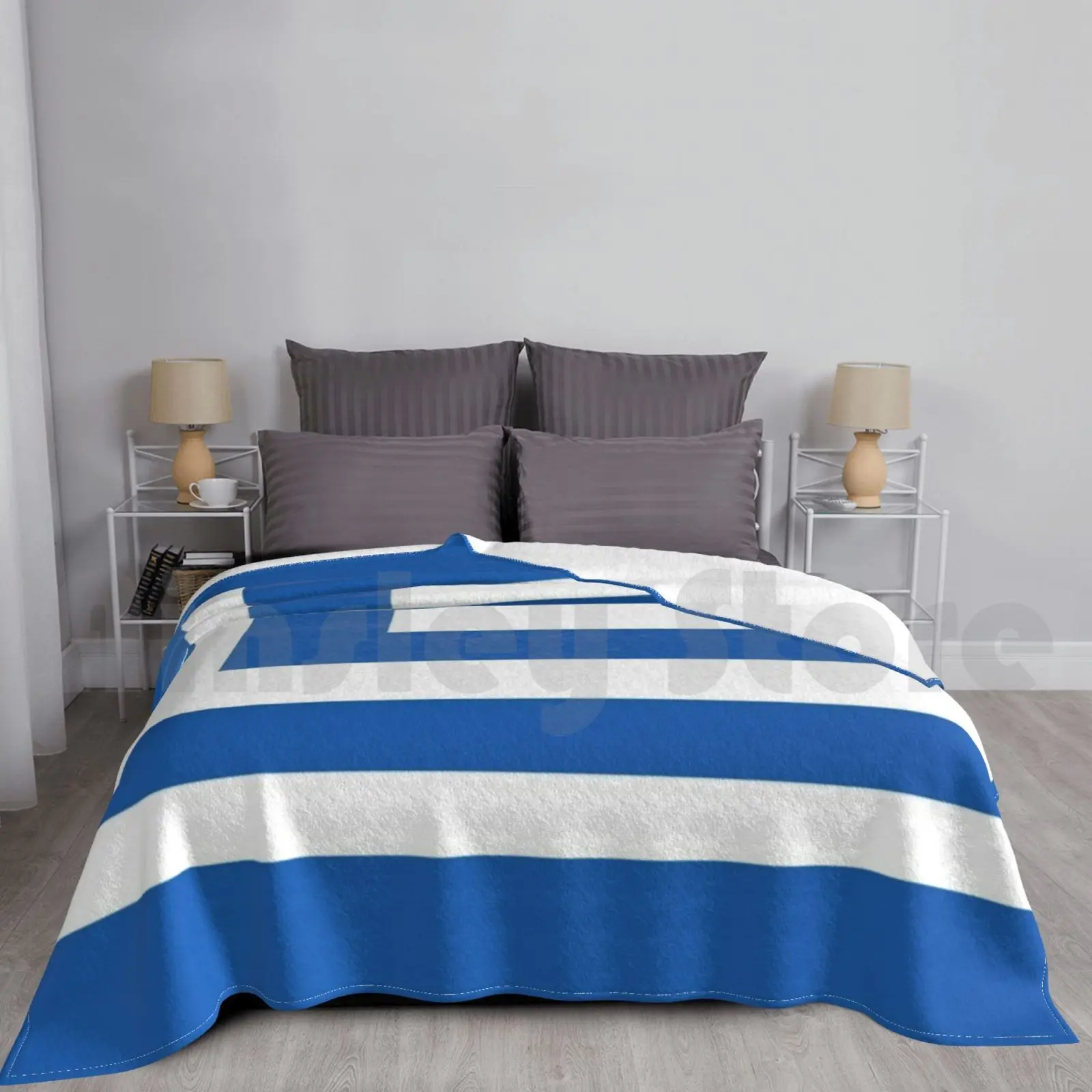 Greece Flag Greek Patriotic Blanket Super Soft Warm Light Thin Greece Greek Flag Greece Flag Greek Flag Patriotic I