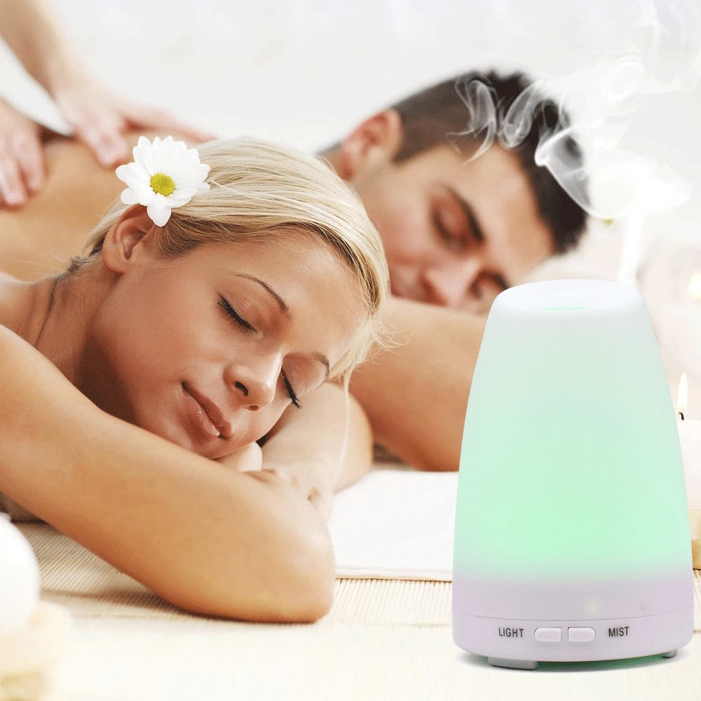 120 ML Humidifier Home Ultrasonic Aroma Essential Oil Diffuser Air Mist Maker 7 Colors LED Light For Home Office