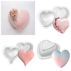 New Love Silicone Mold Heart-shaped Mousse Dessert Mould Valentine's Day Wedding Gift Baking Mouler Kitchen Accessories