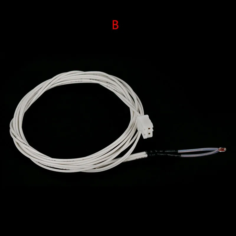 LINK CNC NTC 3950 1% 100K single ended glass sealed thermistor temperature sensor with cable for 3D Printer Reprap 1m