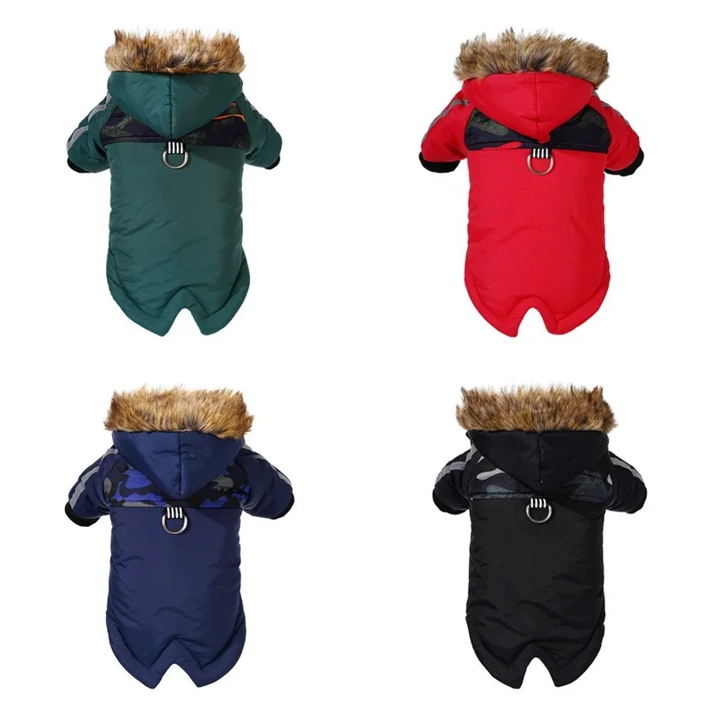 Vestiti per animali domestici Cappotto per cuccioli Inverno caldo più giacca di velluto Abbigliamento riflettente impermeabile per cani di piccola