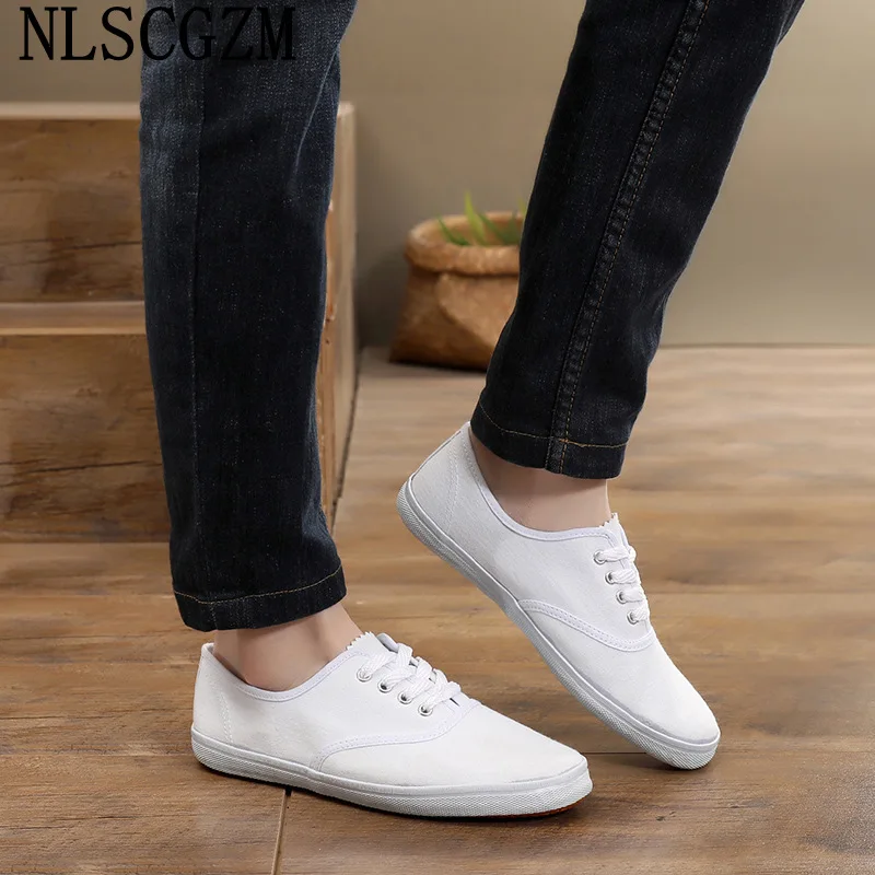 Canvas Shoes for Men Vulcanize White Fashion Shoes Men Casual Shoes Casuales Tenis Casual Zapatos De Vestir De Los Hombres