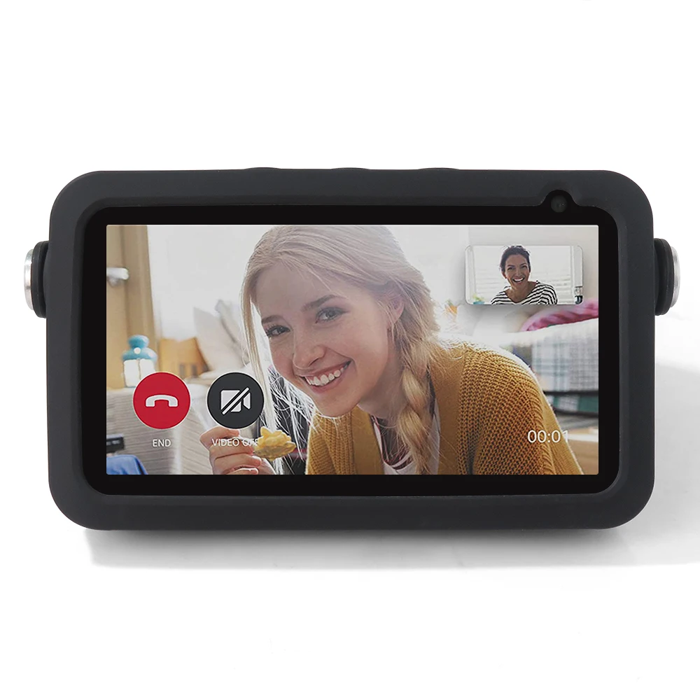 Handle Case for Echo Show 5 Protective Silicone Case For Alexa Echo Show 5 (1st&2nd) Smart Speaker Dustproof Case