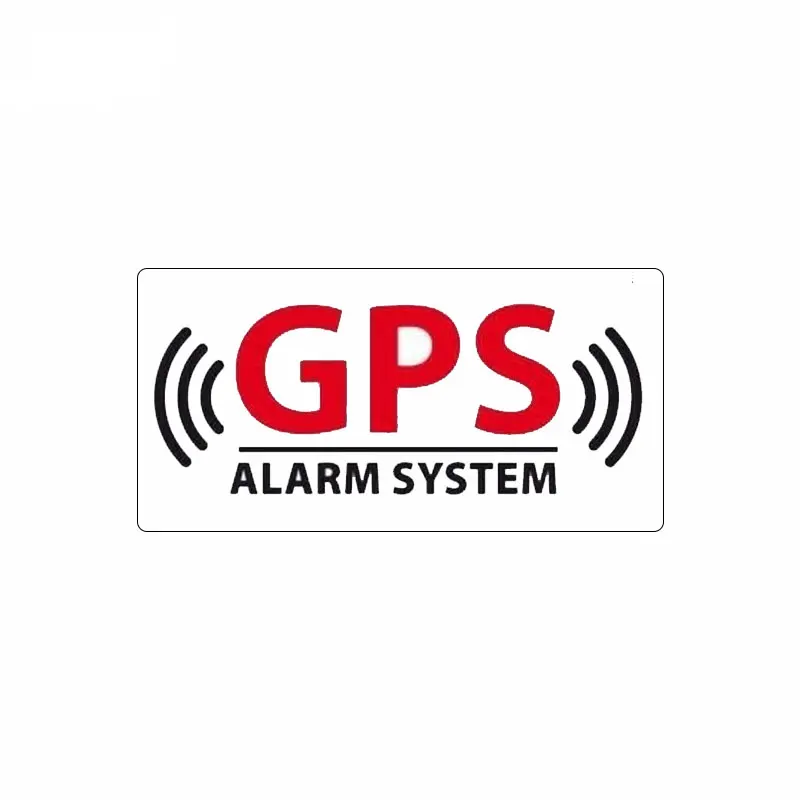 4 Pcs  ALARM SYSTEM GPS TRACKING DEVICE Security Safety Warning Vinyl Water Proof Decal Sticker Car Stickers Window 5x2.5cm