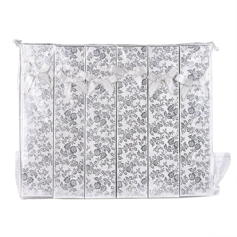 12pcs Rectangle Cardboard Boxes for Packaging Jewelry Set Gift Box Fit Necklace Bracelet Display Storage With Sponge 215x43x24mm