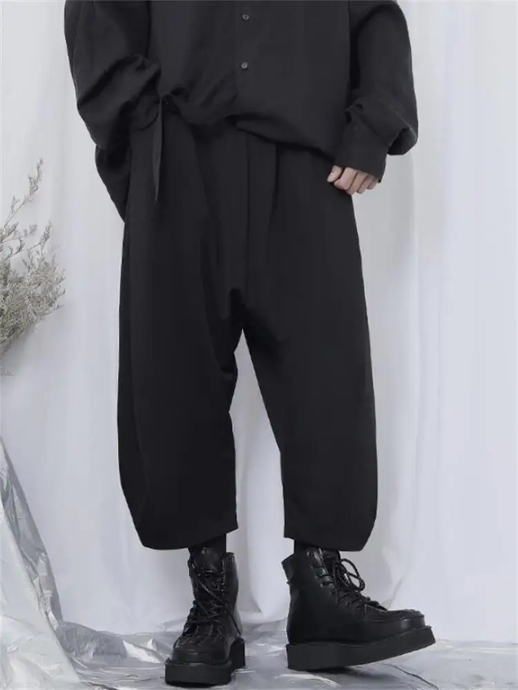 Men Hanging Crotch Pants New Casual Men Yamamoto Style Dark Loose Fashion Trend Large Size Pants