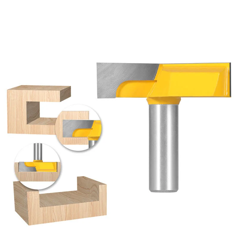 1 Pc Cleaning Bottom Router Bits with 8mm Shank,2-1/4 Cutting Diameter for Surface Planing Router Bit