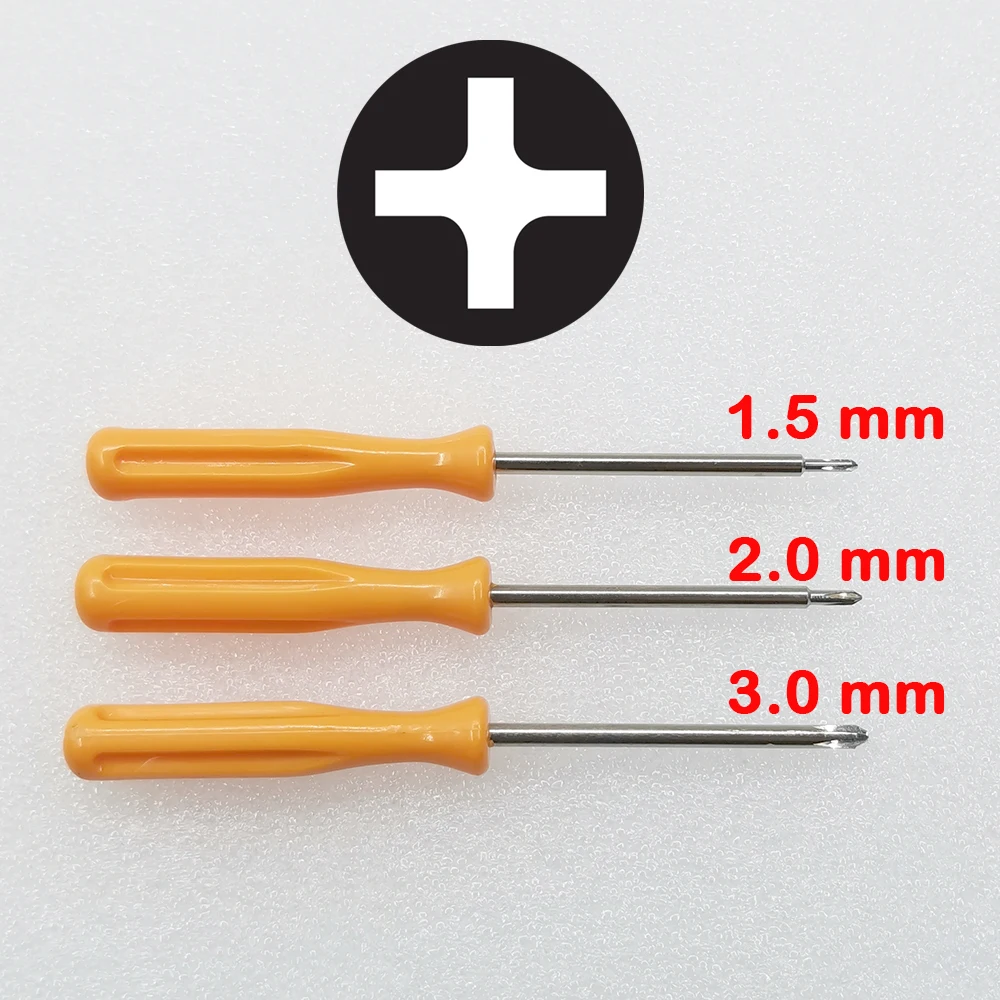 3 sztuk 1.5 2.0 3.0mm śrubokręt Phillips Mini śrubokręt dla zabawek telefon śruba naprawa demontaż narzędzia ręczne