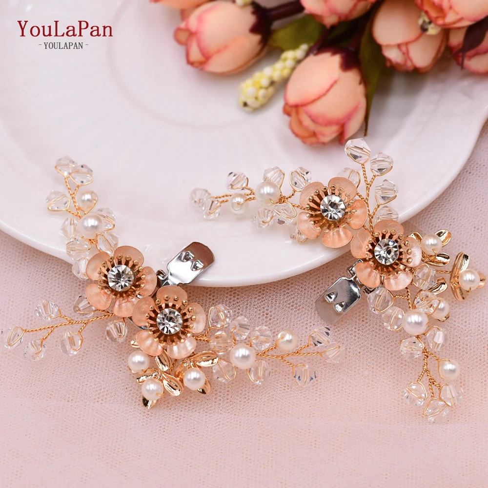 YouLaPan High Heels Shoe Clips Bridal Women Decoration Alloy Flower Handmade Charm Buckle Shoe Clip Wedding Shoe Accessories X48