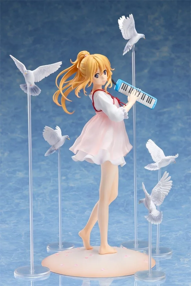 Anime Your Lie in April Miyazono Kaori White Dove Violin Standing Ver. PVC Action Figure Girl Cute Cartoon Doll 15cm