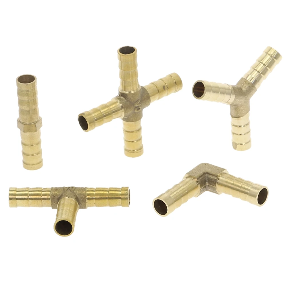 Brass Barb Pipe Fitting 2 3 4 way connector For 4mm 5mm 6mm 8mm 10mm 12mm 16mm 19mm hose copper Pagoda Water Tube Fittings