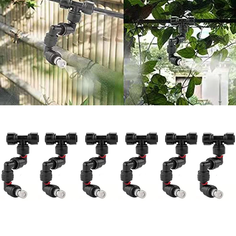 

6Pcs Adjustable Reptile Fogger Mist Sprinkler 360 Degree Rotating Fogger Nozzle For Rainforest Tank Aquarium Pet Misting Cooling