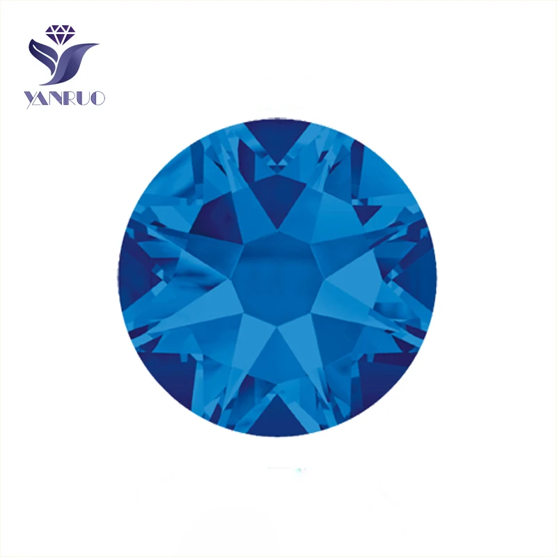 Yanruo 2088 Niet Hotfix 8 Grote 8 Kleine Diy Strass Kristal Stok Op Nagels Platte Achterkant Steentjes Voor Nail Art decoraties