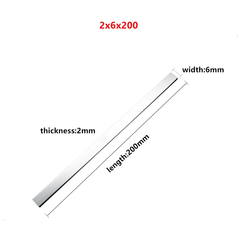 2x6x200 2*8*200 2x10x200 2*12*200 2x14x200 2*16*200 2x18x200 CNC Lathe Tool 2mm High Speed Steel White Steel Cutter 200mm Length