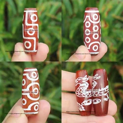 13-15x38-40mm Natural Red Ancient Tibet Dzi Agate Beads,Many patterns,Lucky Symbol,Powerful Amulet ,For DIY Jewelry Making !