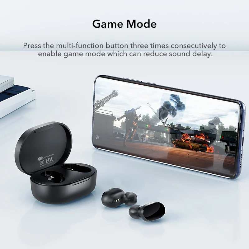 Xiaomi mi true wireless earbuds Redmi AirDots 2s Bluetooth 5.0 touch control TWS earphone gaming mode USB C headphone