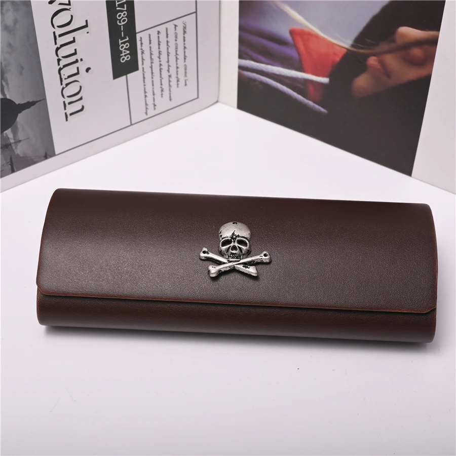 

Cubojue DIY Glasses Box Male Women PU Leather Brown Spectacles Cases Hard Protecter Fashion Boxes