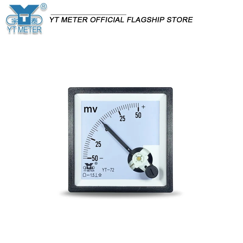 Yt72 ± millivoltmeter voltmeter positive and negative 50mV bidirectional 75mV 100mV 200mV 300mV 500mv 1000mV pointer cp72 direct