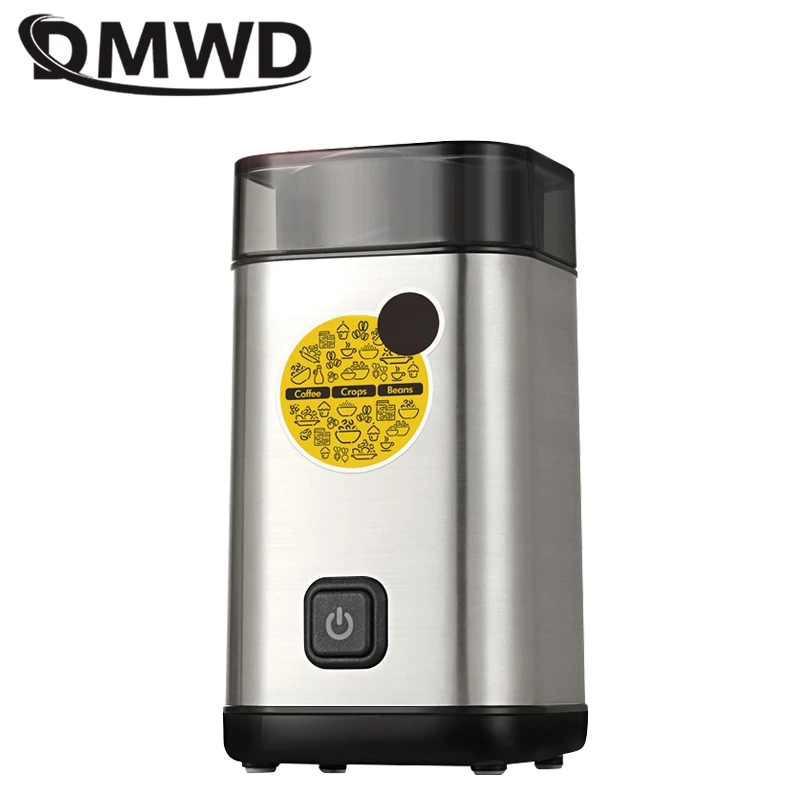 DMWD 220V/50Hz/300W Powerful Mini Home Electric Coffee Grinder Coffee Maker Stainless Steel Blade Coffee Bean Grinding Machine