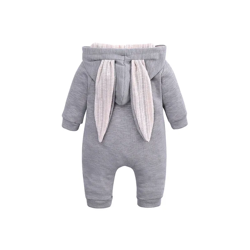 Spring Autumn Newborn Baby Clothes Bunny Baby Rompers Cotton Hoodie Newborn Girl Onesies Fashion Infant Costume Boys Outfits