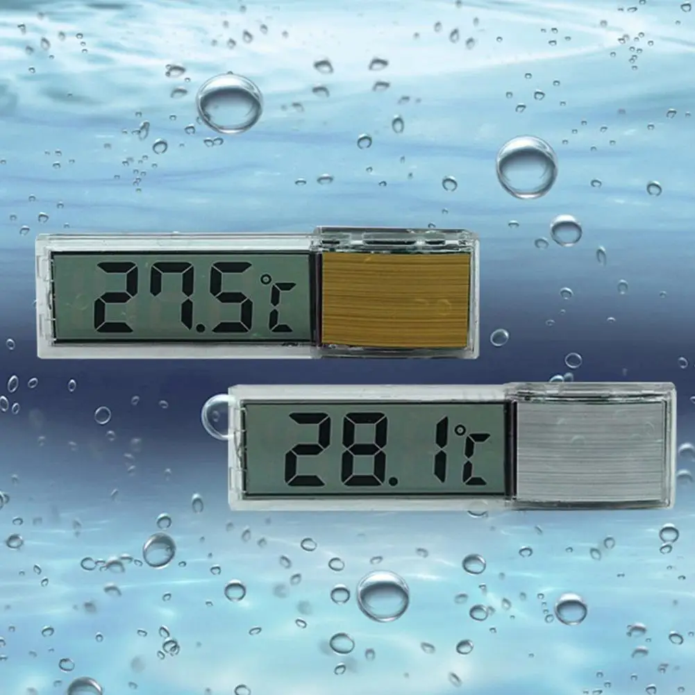 Aquarium Thermometer Multi-Functional LCD 3D Digital Electronic Temperature Measurement Fish Tank Temp Meter