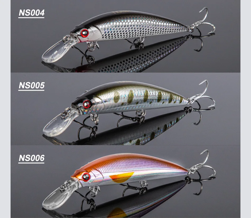 NOEBY 3-teiliges Sinkendes Minnow-Köder-Set 110mm 36g 0,2-3m Tauchtiefe Jerkbait Harter Köder für Wolfsbarsch und Hechtangeln – Detail 9