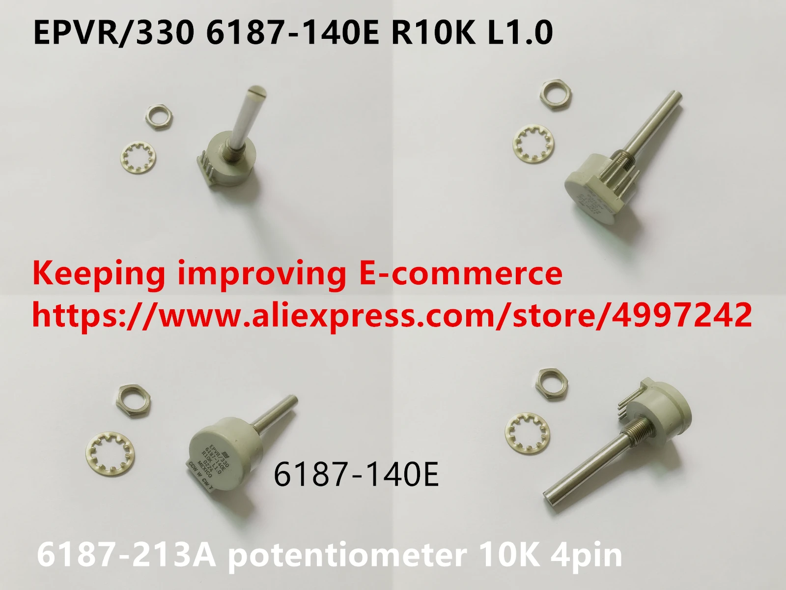 

Hot spot EPVR/330 6187-140E R10K L1.0 6187-213A potentiometer 10K 4pin (SWITCH)