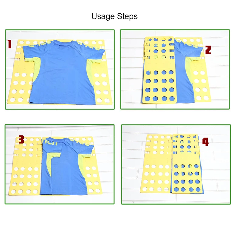 Adjustable Multifuncitonal Adult Magic Clothing Folder T-Shirt Jumpers Organiser Fold Clothes Pegs Folding Board Random Color