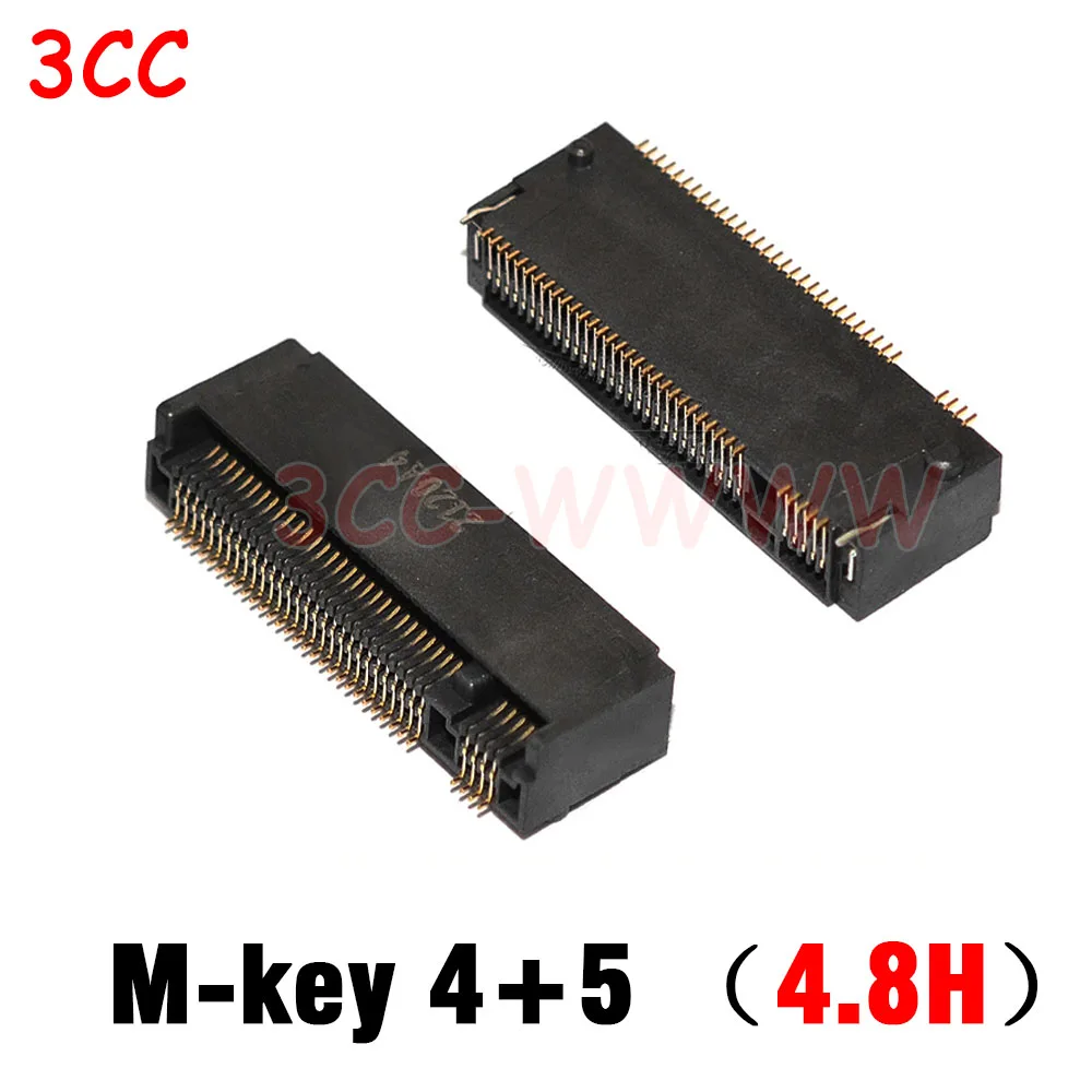 2pcs 67P Connector Adapter A-KEY 3+4 B-KEY 5+6 E KEY M KEY 4+5 NGFF Interface Socket 2.3H 3.2H 4.2H 4.8H 6.7H 8.5H M.2 SSD Slot