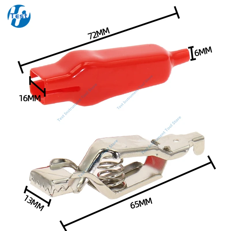 Pinzas de cocodrilo de batería de carga USB de doble extremo, Clip de prueba de cable de puente eléctrico, rojo y negro, 20a