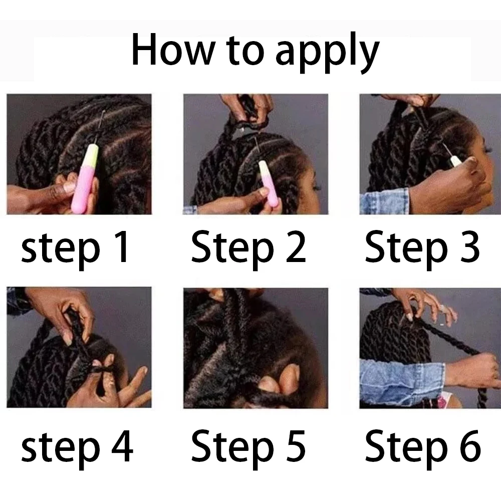 AZIR Synthetic Ombre Senegalese Twist Hair Crochet braids 24 inch 30 Roots/pack  Braiding Hair for Women grey,blue,pink