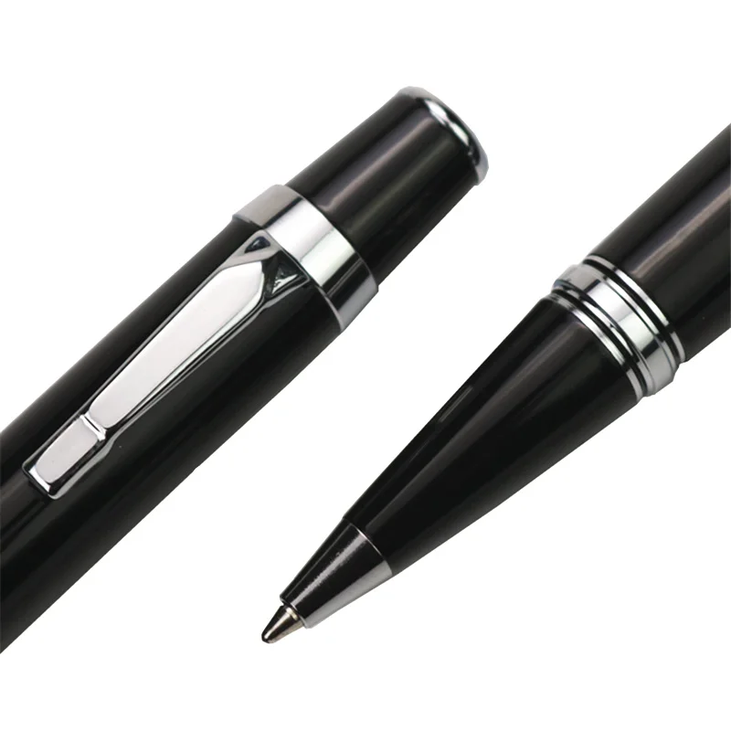 Short metal Ballpoint Pen High-end portable office signature pen Cute rotating refill in and out Spare 0.7mm black and blue core