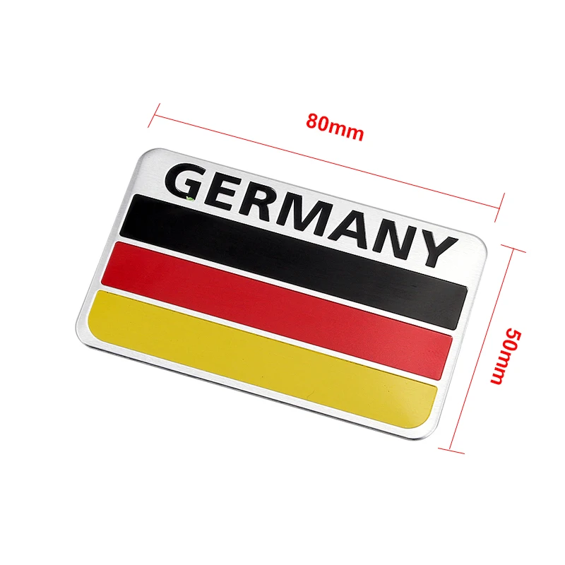 1 pcs Car Stickers German/UK/US/Russia/Australia/France/Italy 8x5 Window Decals Aluminum Alloy Flags Badge Motorcycles