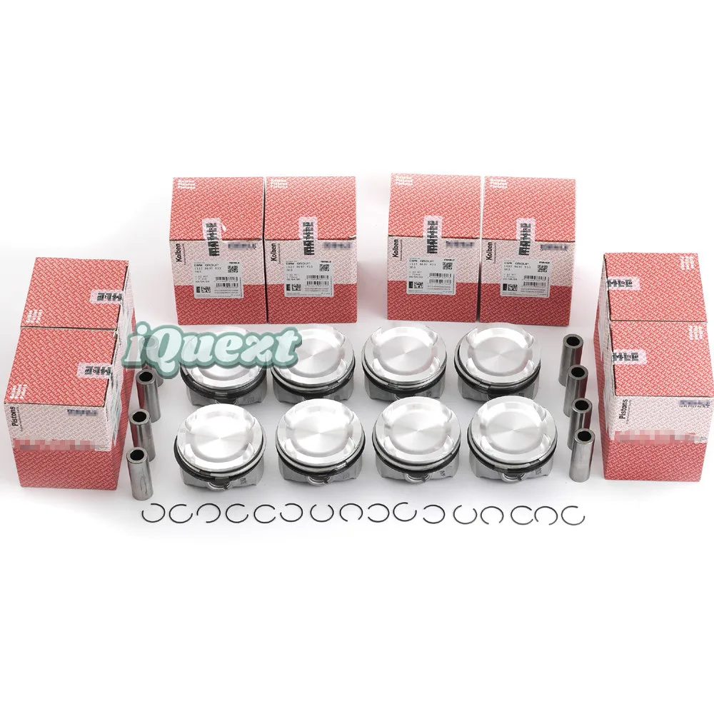 8x Pistons Rings Kit 11257598207 STD Mahle Φ89mm for BMW M5 M6 X5 X6 M E70 F10 S63B44 4.4L Turbocharged 4395CC V8 Engine