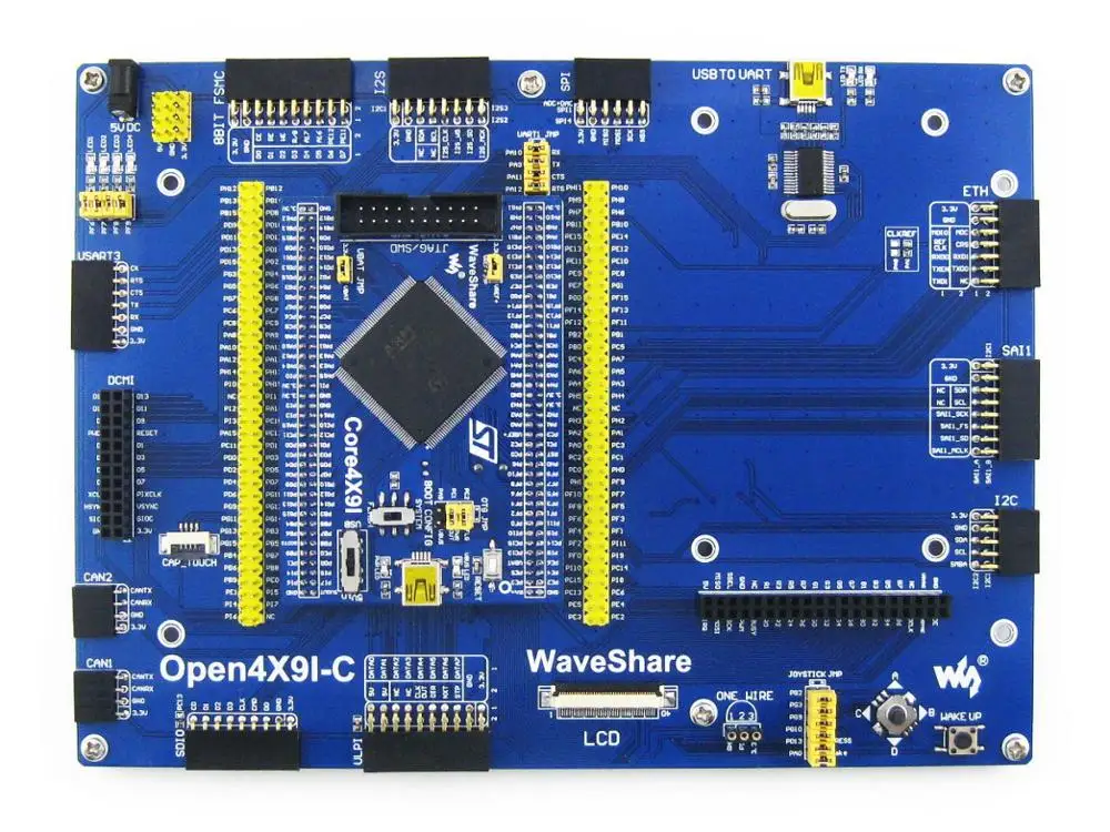 Imagem -02 - Placa de Desenvolvimento Stm32 Placa para Stm32f429i Mcu Stm32f429igt6 Arm Cortex m4 Mais Polegada Toque Lcd Mais 12 Módulos = Open429i-c Pacote b Stm32