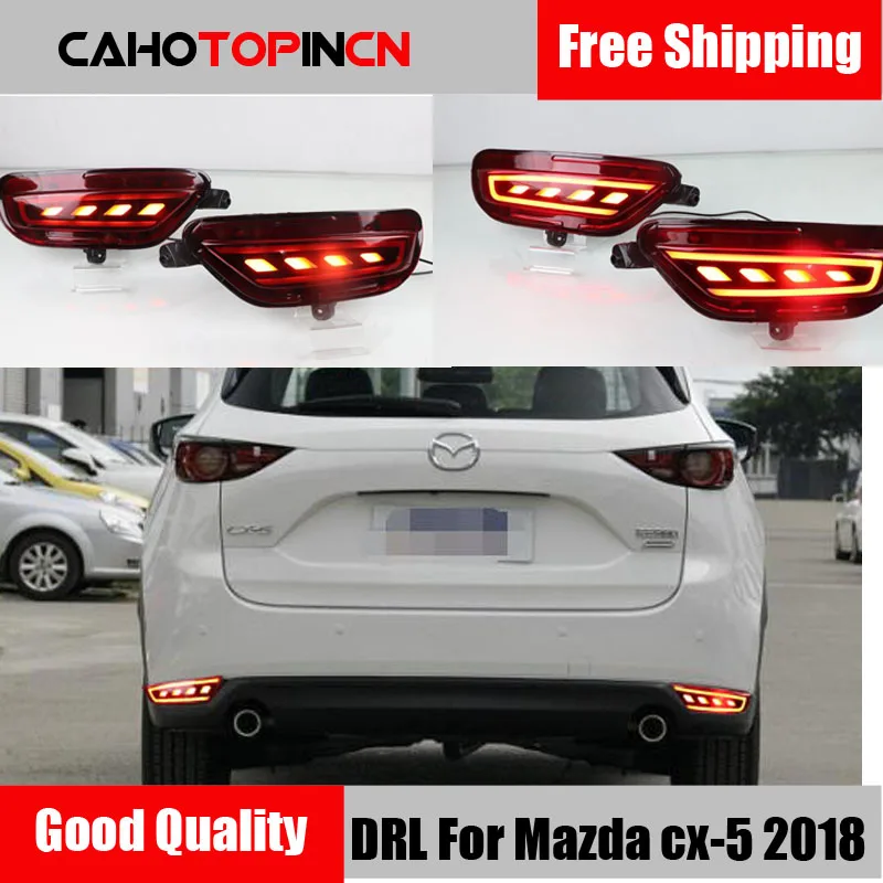 

2PCS LED Rear Fog Lamp For Mazda CX-5 CX5 2017 2018 2019 Car LED Bumper Light Brake Light Turn Signal Indicator Reflector