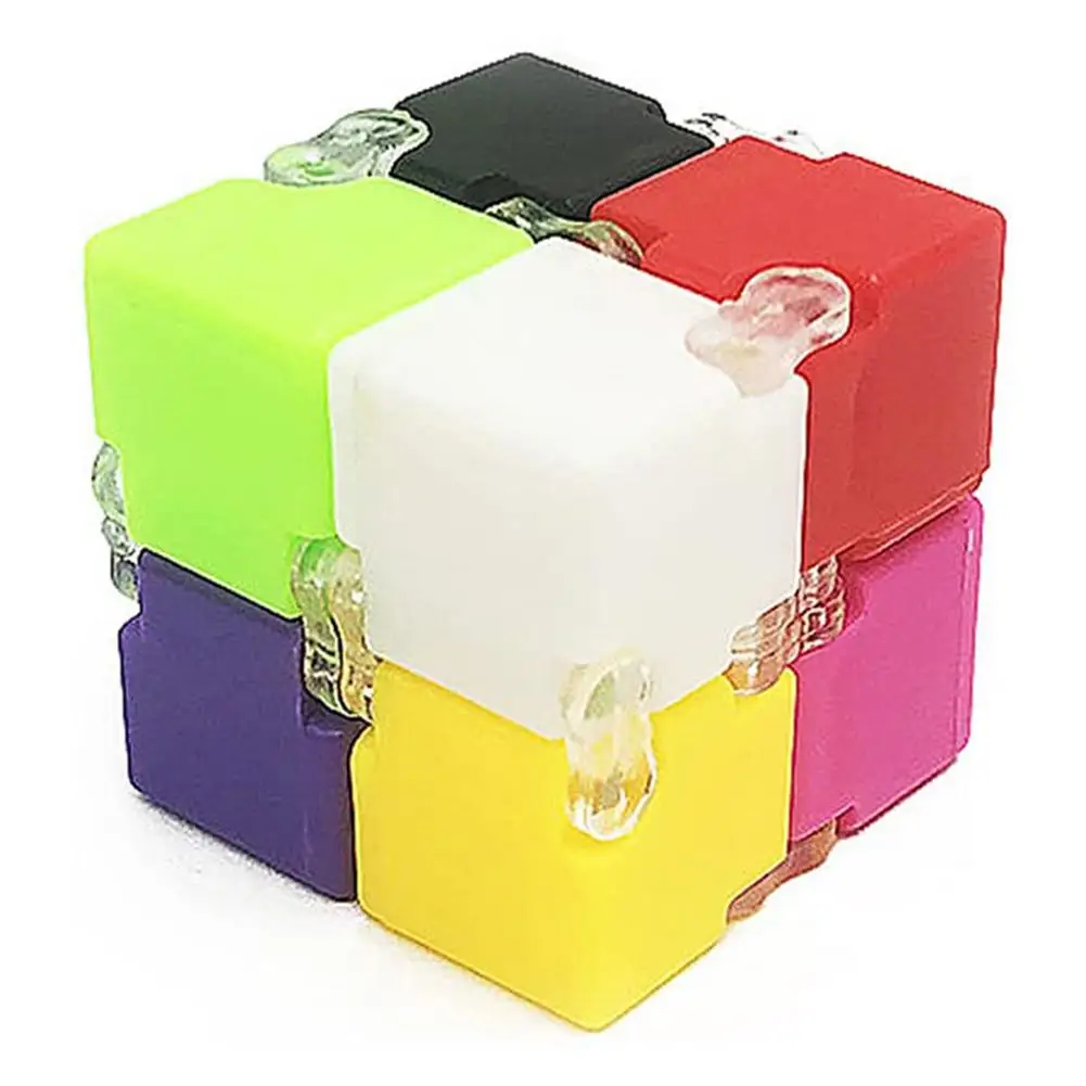 Infinite Cube Mini Toy Finger Anxiety Stress Relief Cube Blocks Rainbow Color Children Kids Funny Toys Gift Toys For Children