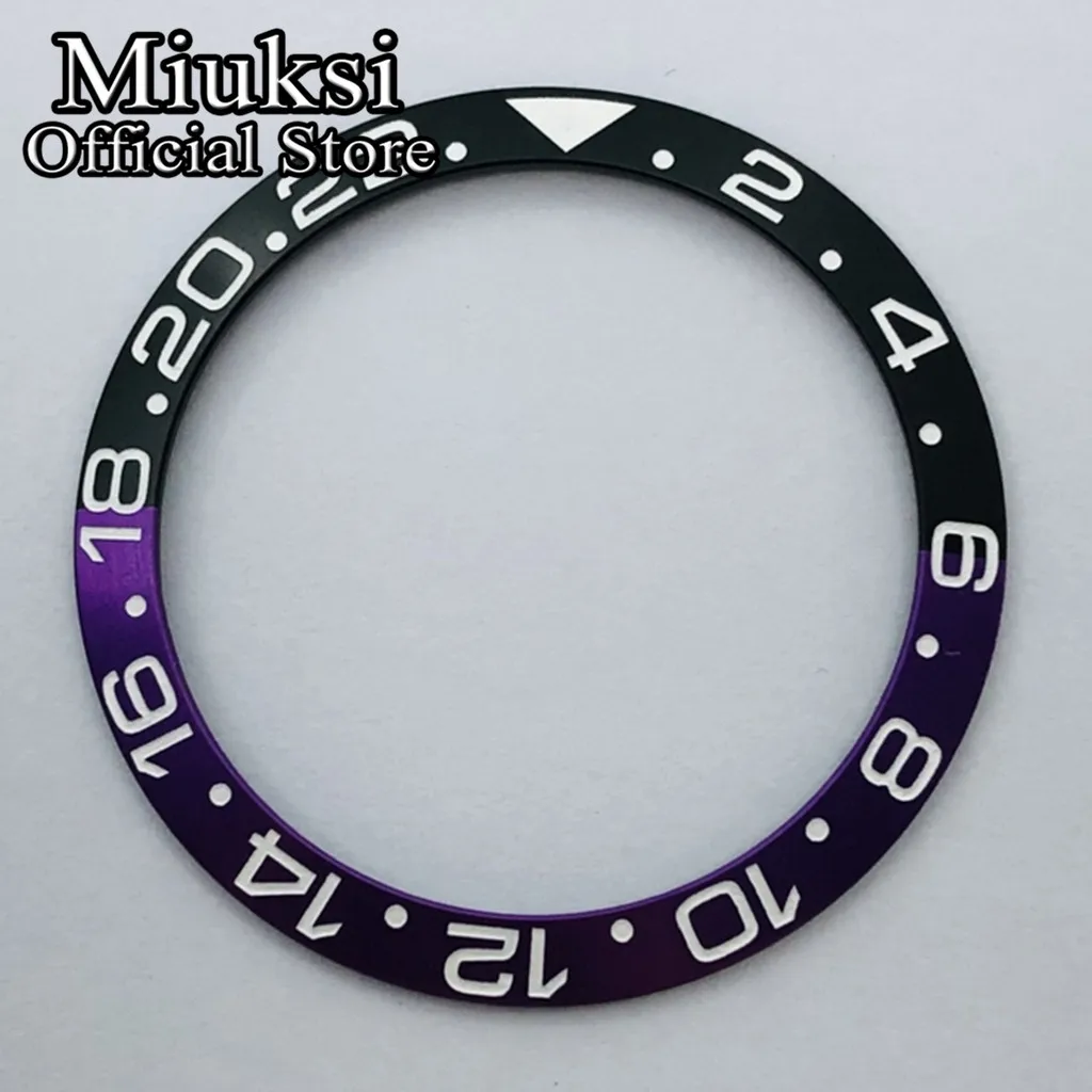 Miuksi high quality 38mm aluminum bezel insert fit 40mm watch case