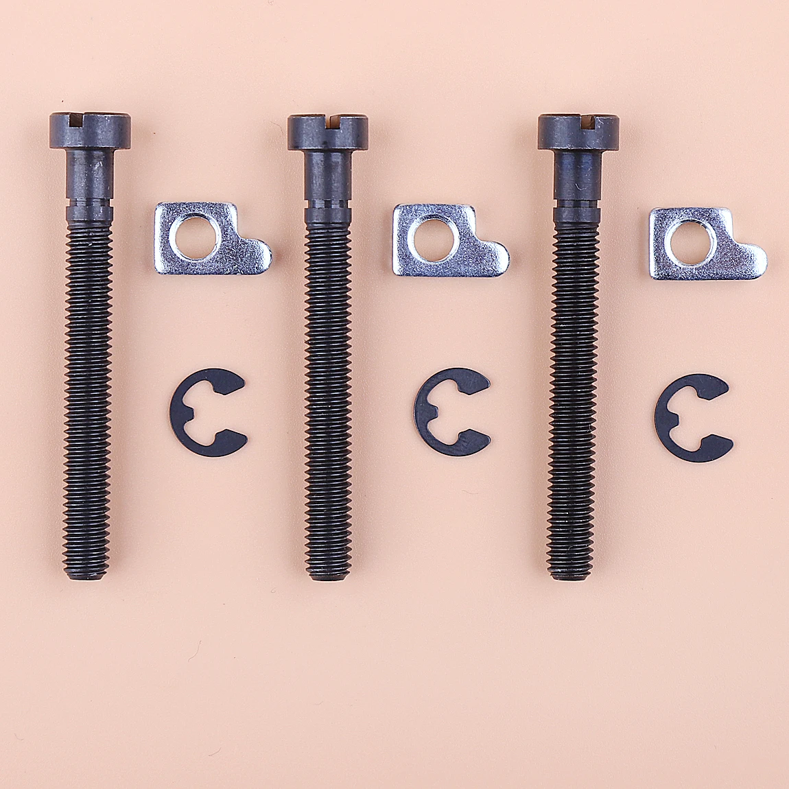 Tensor de parafuso ajustador de corrente 3 argolas, para husqvarna 33 38 40 45 49 motosserra 505230902