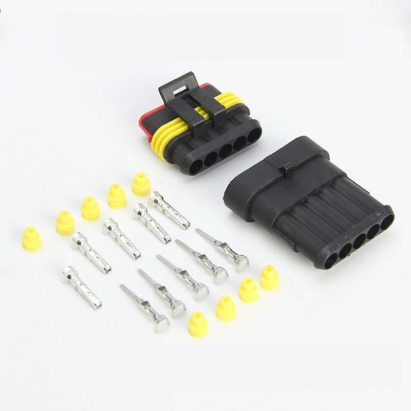 

1/5 Sets Waterproof Connector Plug 1/2/3/4/5/6 Pins IP68 12A Seal Automotive Electrical Wire Terminal For Car