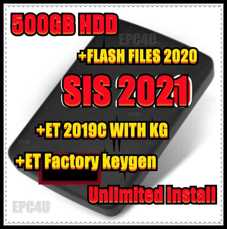 STW SIS 10-2021 + ET 2019C + Flash 2021 +Factory Keygen+USB HDD Sis 500 GB +install Video for Cat