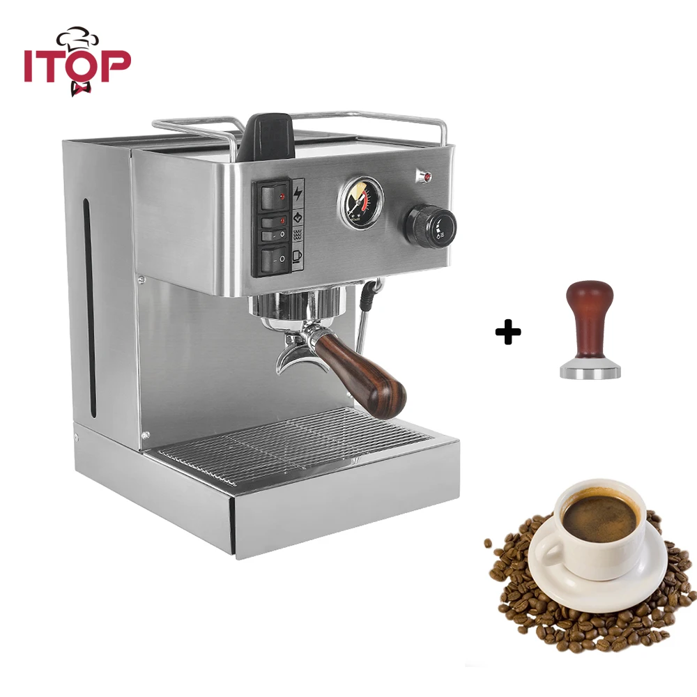 Máquina para Cafeteira Espresso ITOP, Portafilter Semi-Automática, Depósito de Água, 9 ~ 15 Bar, 58mm, 3.5L, 220V-240V