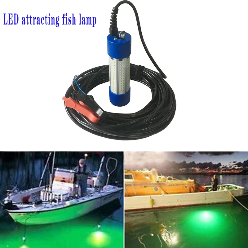 Imagem -02 - Lâmpada Submersível de Led 12v24v 150w Luz Verde Branca e Azul para Atrair Peixes