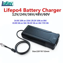 Smart Charger4S 14.6V 10A 15A 8S 29.2V 10A 8A 12S 43.8V 6A 5A 16S 58.4V 5A 4A 20S 73V 4A For Electric Motor Lifepo4 battery pack