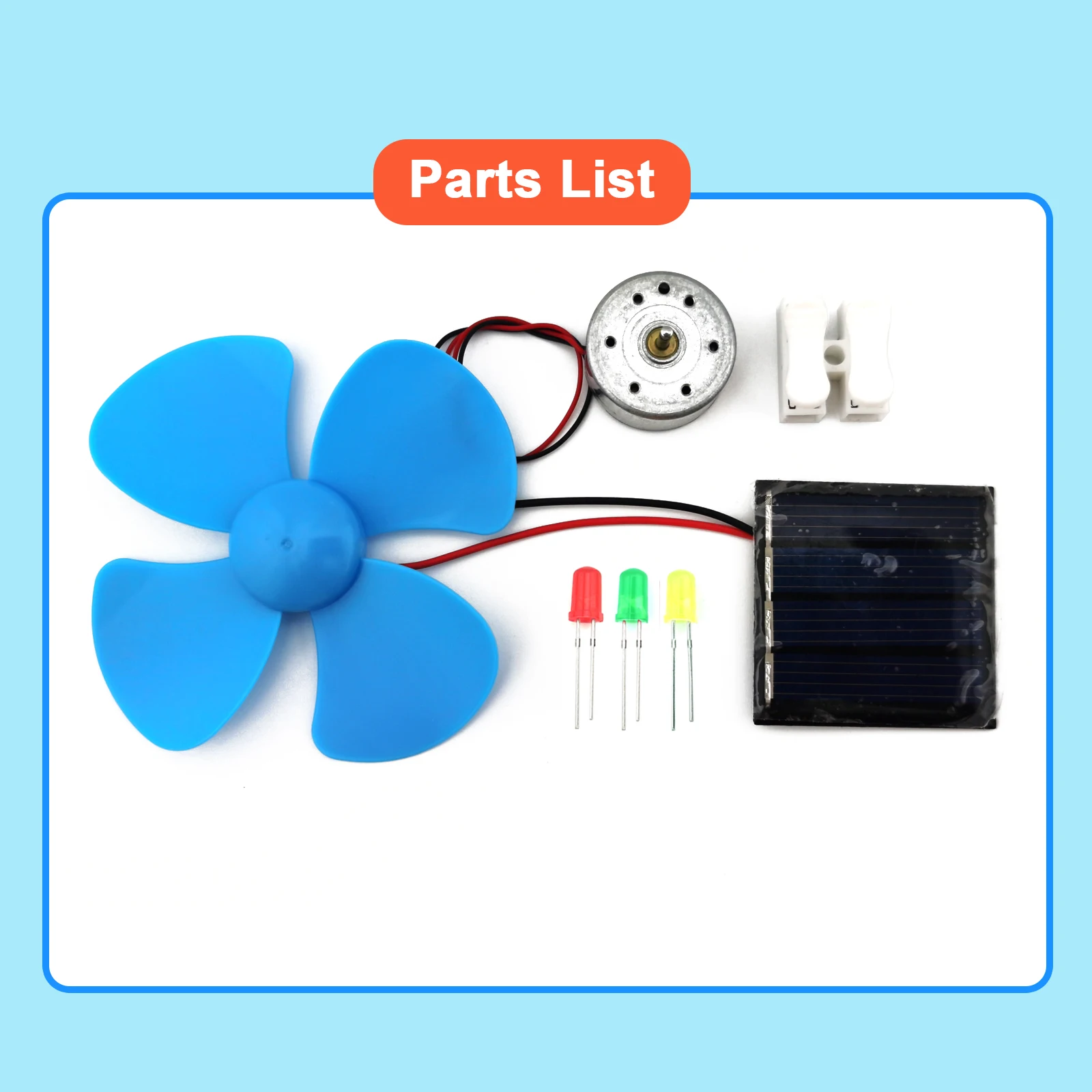 Solar Panel Test Study Research Kit Wind Power Generator DC Motor DIY Fan Science Education Model Experiment Accessories Package