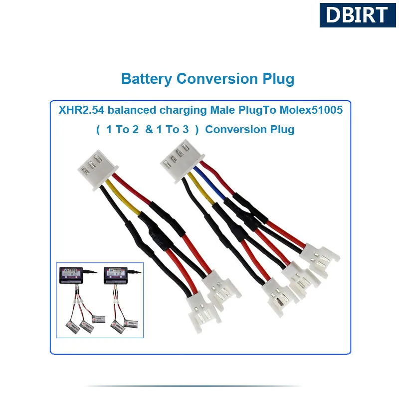 Штекер XHR2.54 на гнездо Molex51005 Molex 51005 (от 1 до 2 и от 1 до 3) сбалансированные запасные части для зарядки