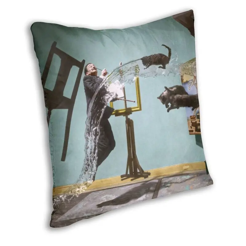 Dali Atomicus By Philippe Halsman Pillow Case Home Decorative 3D Two Side Print Salvador Dali Cushion Cover for Living Room