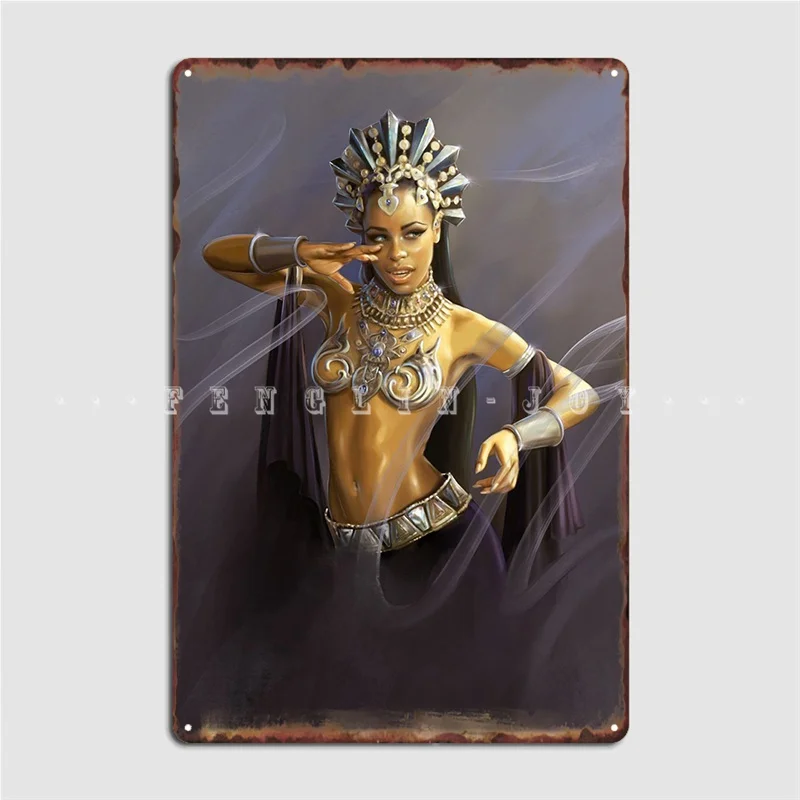 Akasha Queen Of Vampires Metal Sign Plaques Vintage Living Room Wall Cave Tin Sign Posters