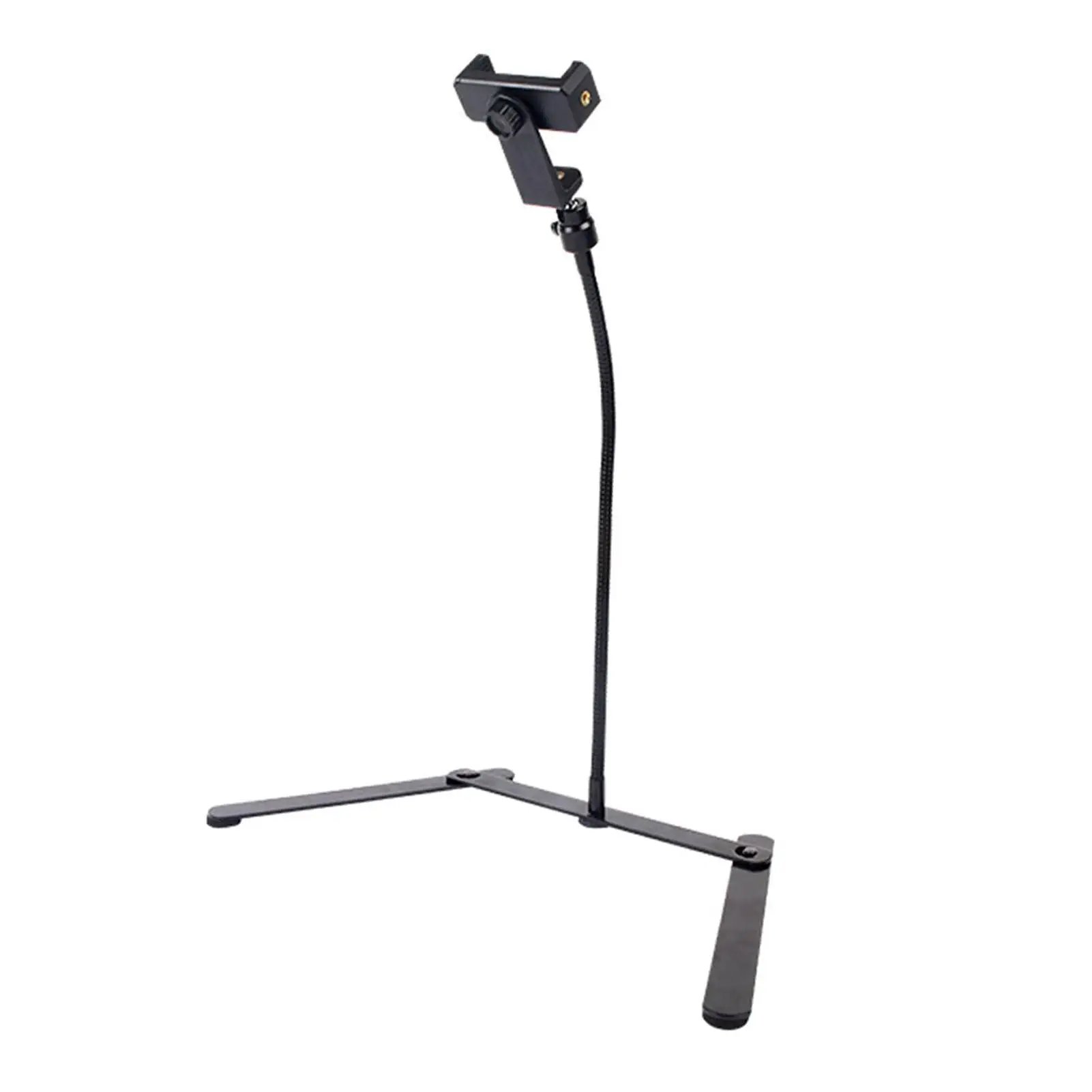 Adjustable Phone Stand Tripod with Holder Overhead Phone Mount Table Top Teaching Online Stand for Live Streaming